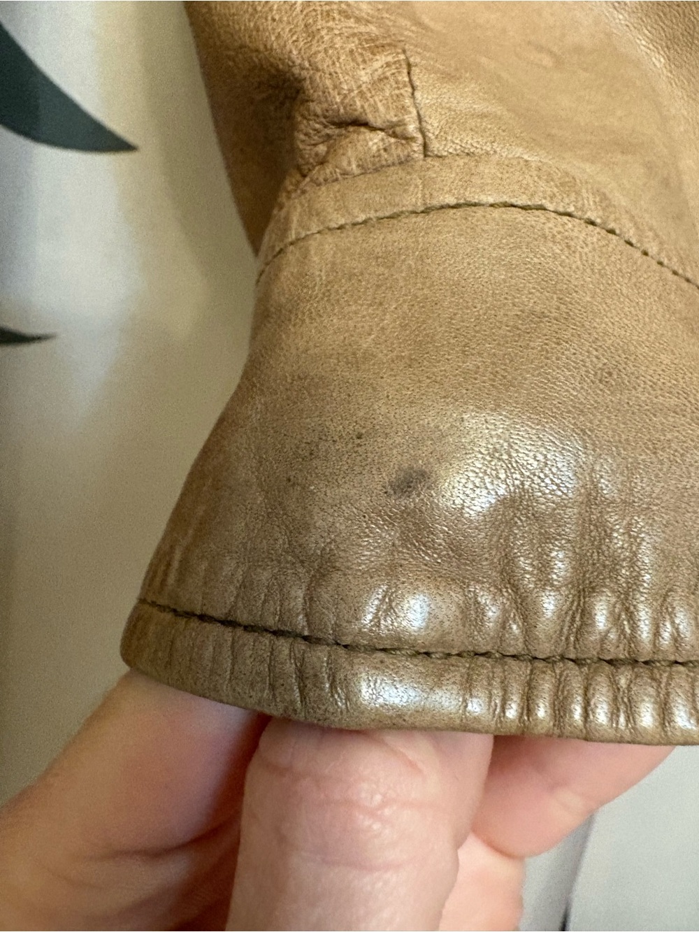 Women’s Lamarque Tan Leather Moto Jacket - Picture 9 of 14